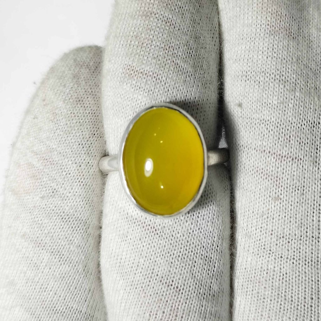 Yellow agate ring 211