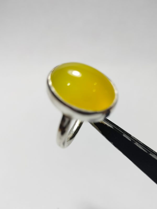 yellow aqeeq ring