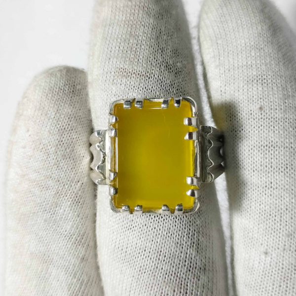 Yellow Agate Ring -212